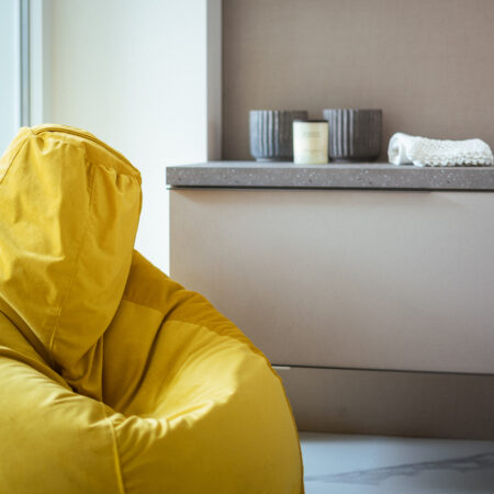 Pouf Sacco Paul giallo senape