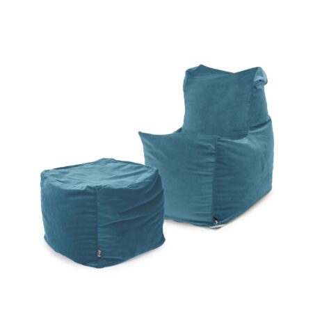 Poltrona Pouf Sòft Small blu carta da zucchero