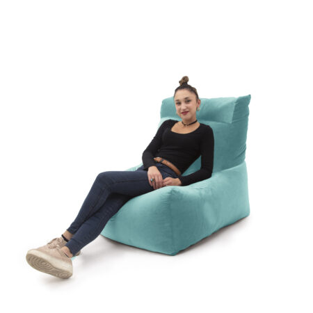 Poltrona Pouf Sòft Large azzuro Tiffany