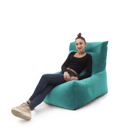 Poltrona Pouf Sòft Large verde ottanio