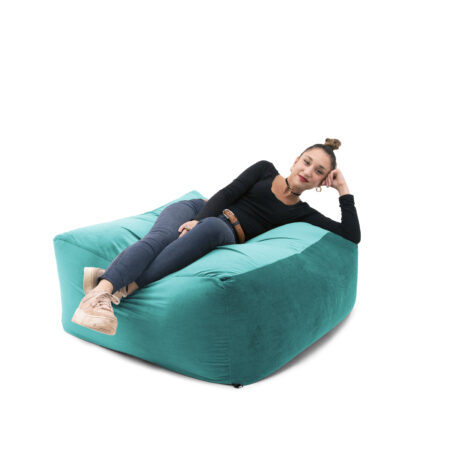 Pouf Cubò Large verde ottanio